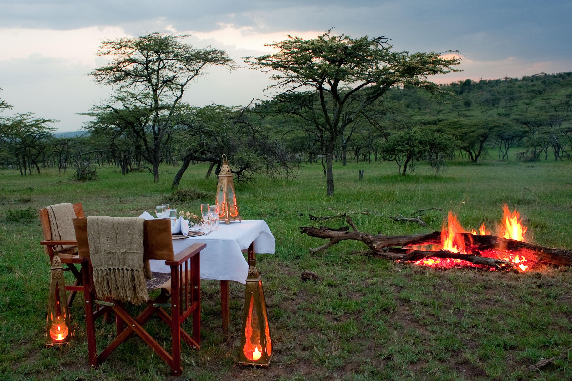 Private bush dinner Tanzania
